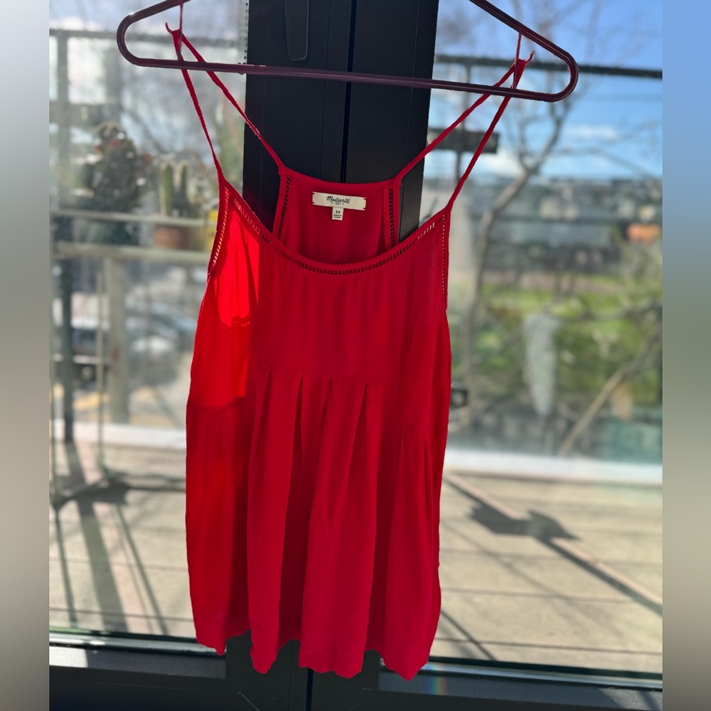 Madewell XS Red Spaghetti Strap Racerback Top